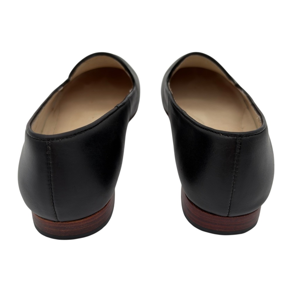 Nisolo Black Leather Smoking Slipper Loafers Flats Women's Size 7 - Picture 3 of 6